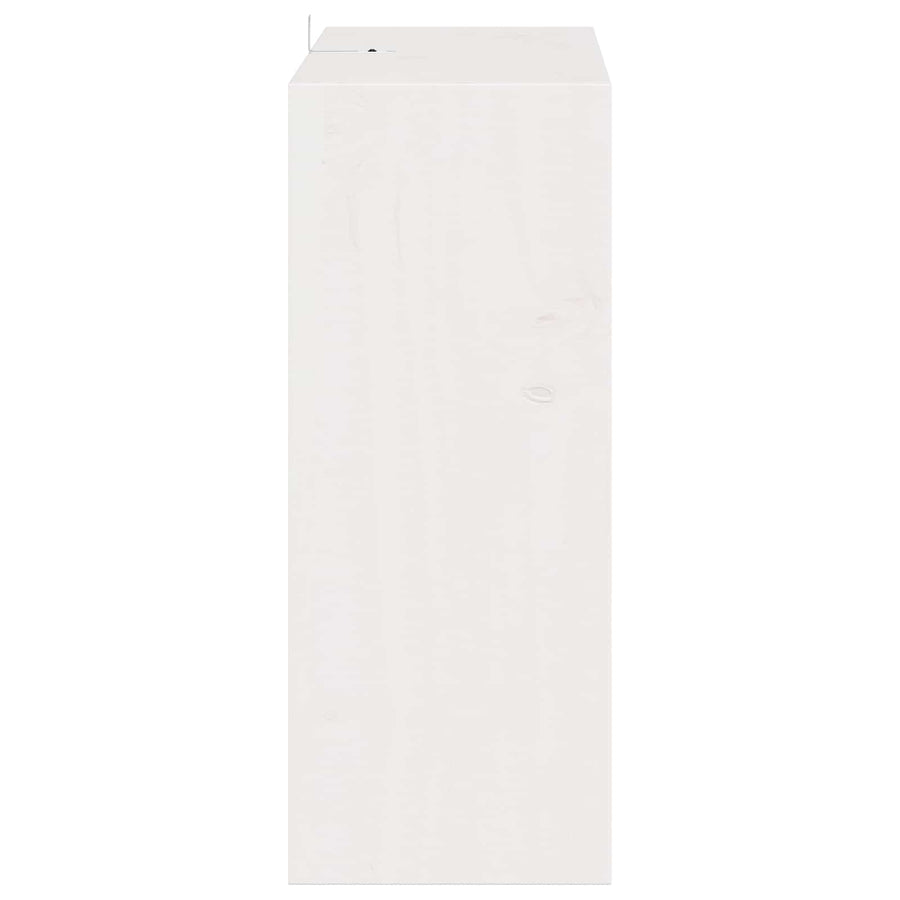 Wijnrek 2 pcs Wit 62 x 25 x 62 cm Massief grenenhout