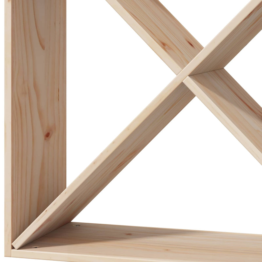 Wijnrek 4 pcs Naturel 62 x 25 x 62 cm Massief grenenhout