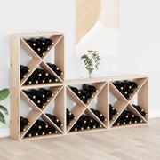 Wijnrek massief grenenhout 62x25x62 cm naturel