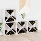Wine Rack 4 pcs White 62 x 25 x 62 cm Solid Pinewood