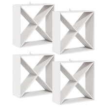 Wijnrek 4 pcs Wit 62 x 25 x 62 cm Massief grenenhout