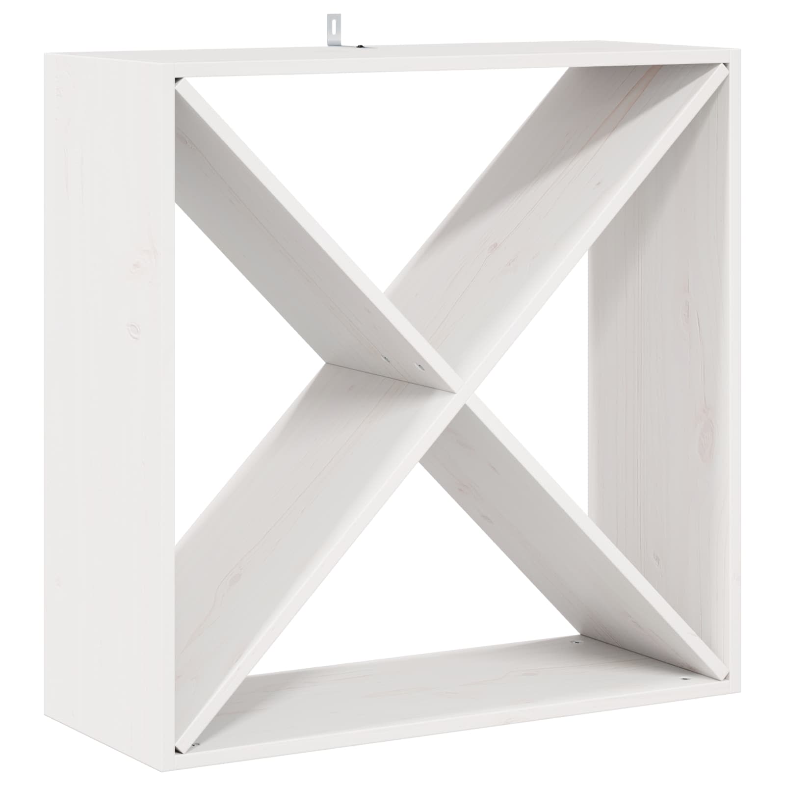 Wijnrek 4 pcs Wit 62 x 25 x 62 cm Massief grenenhout