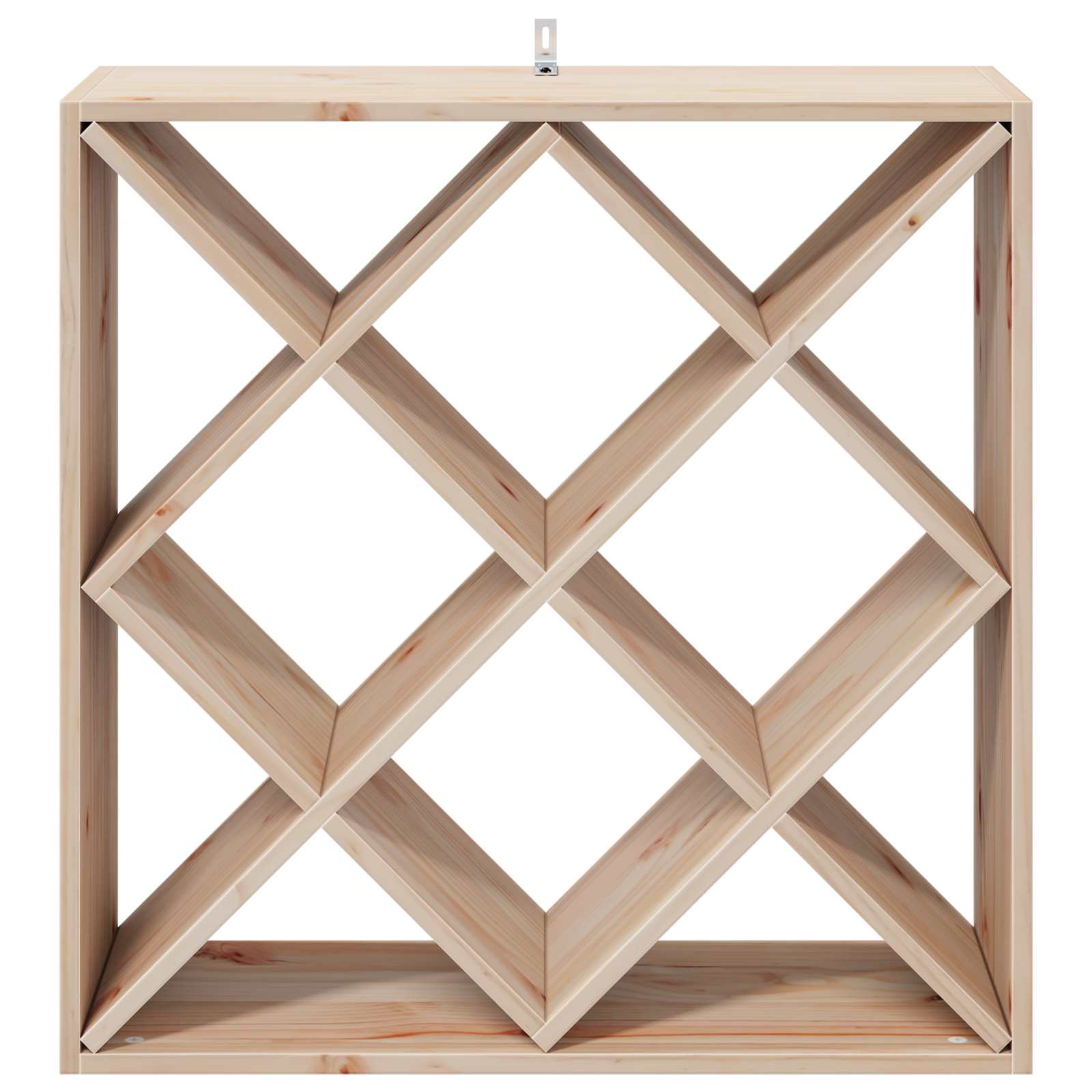 Wijnrek 2 pcs Naturel 62 x 25 x 62 cm Massief grenenhout