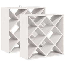 Wijnrek 2 pcs Wit 62 x 25 x 62 cm Massief grenenhout
