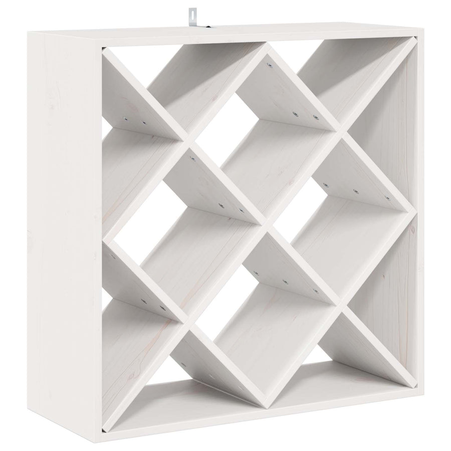 Wijnrek 2 pcs Wit 62 x 25 x 62 cm Massief grenenhout