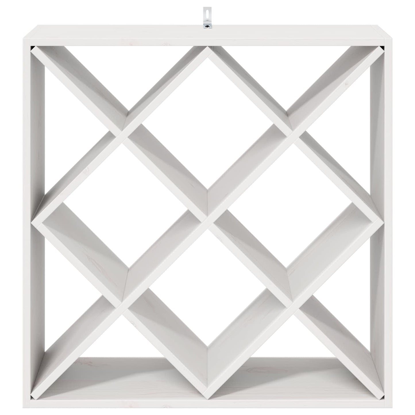 Wijnrek 2 pcs Wit 62 x 25 x 62 cm Massief grenenhout