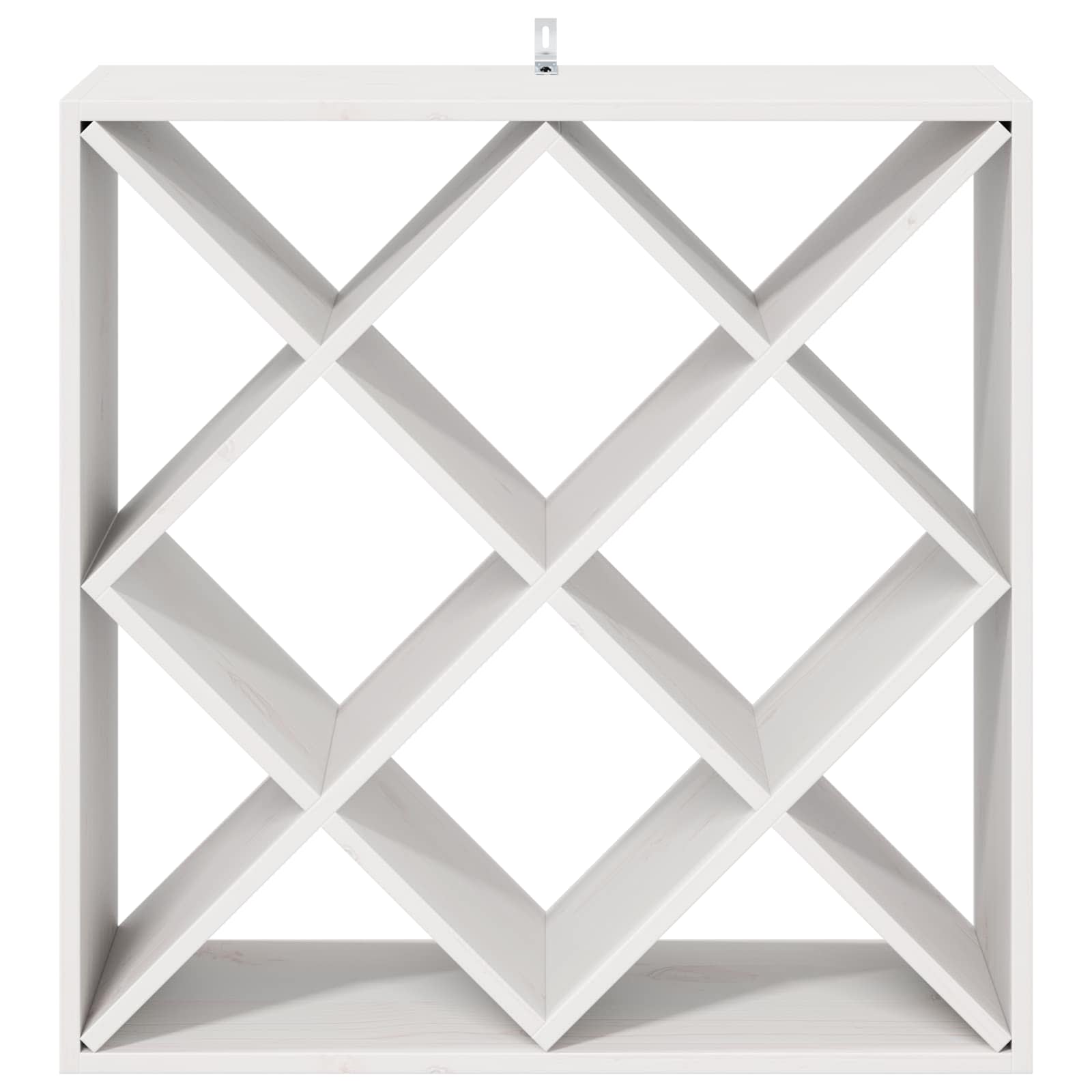 Wijnrek 2 pcs Wit 62 x 25 x 62 cm Massief grenenhout