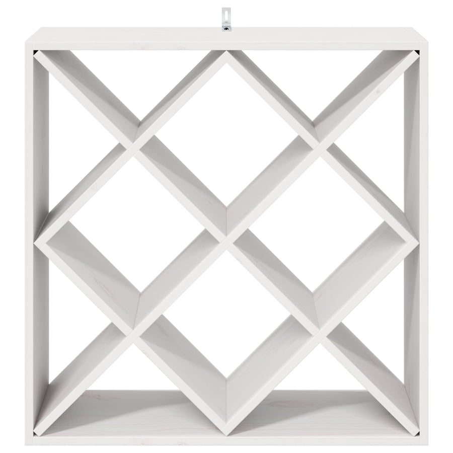 Wijnrek 2 pcs Wit 62 x 25 x 62 cm Massief grenenhout