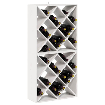Wijnrek 2 pcs Wit 62 x 25 x 62 cm Massief grenenhout
