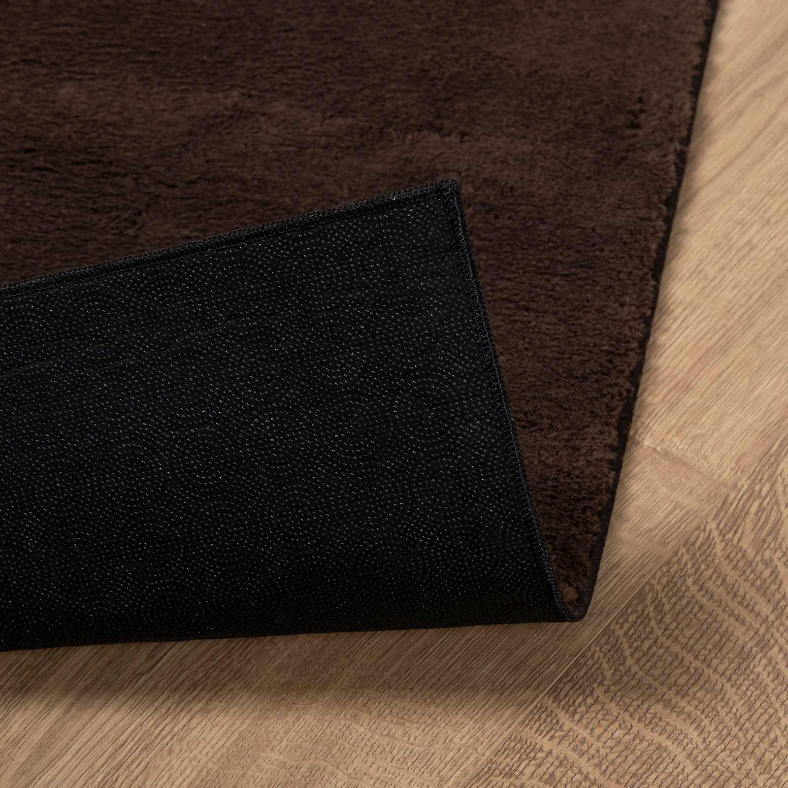Vloerkleden Rechthoekig HUARTE Bruin 110 x 60 cm Polyester