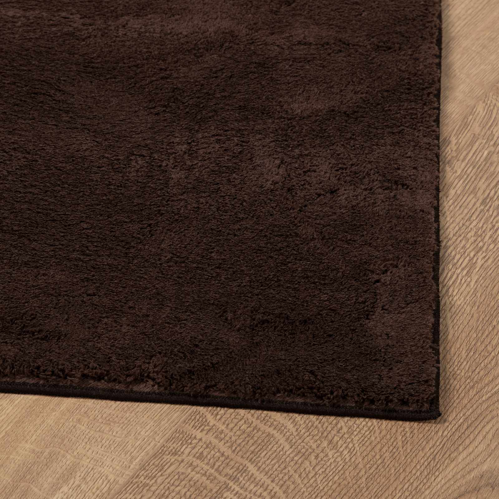 Vloerkleden Rechthoekig HUARTE Bruin 110 x 60 cm Polyester