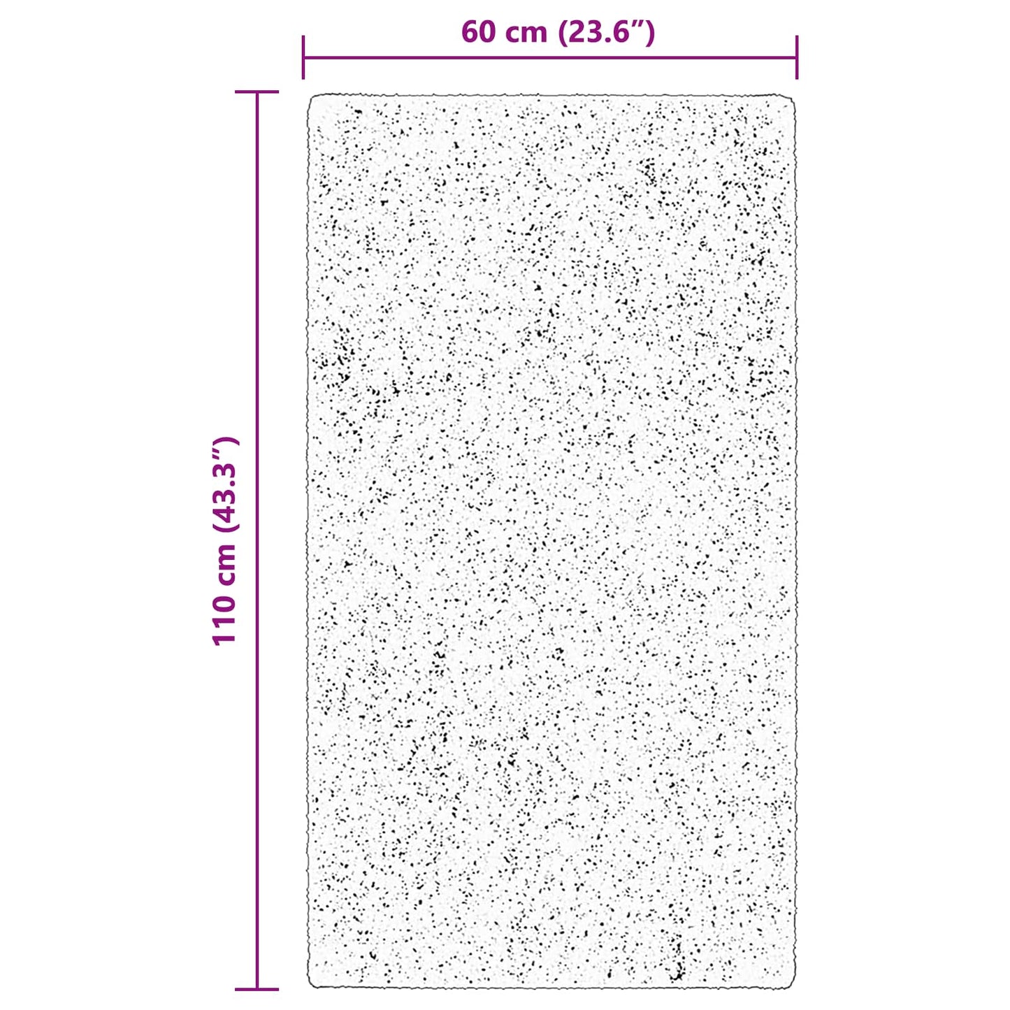 Vloerkleden Rechthoekig HUARTE Bruin 110 x 60 cm Polyester