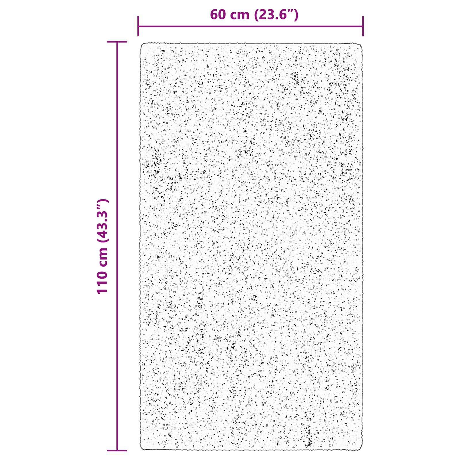 Vloerkleden Rechthoekig HUARTE Bruin 110 x 60 cm Polyester