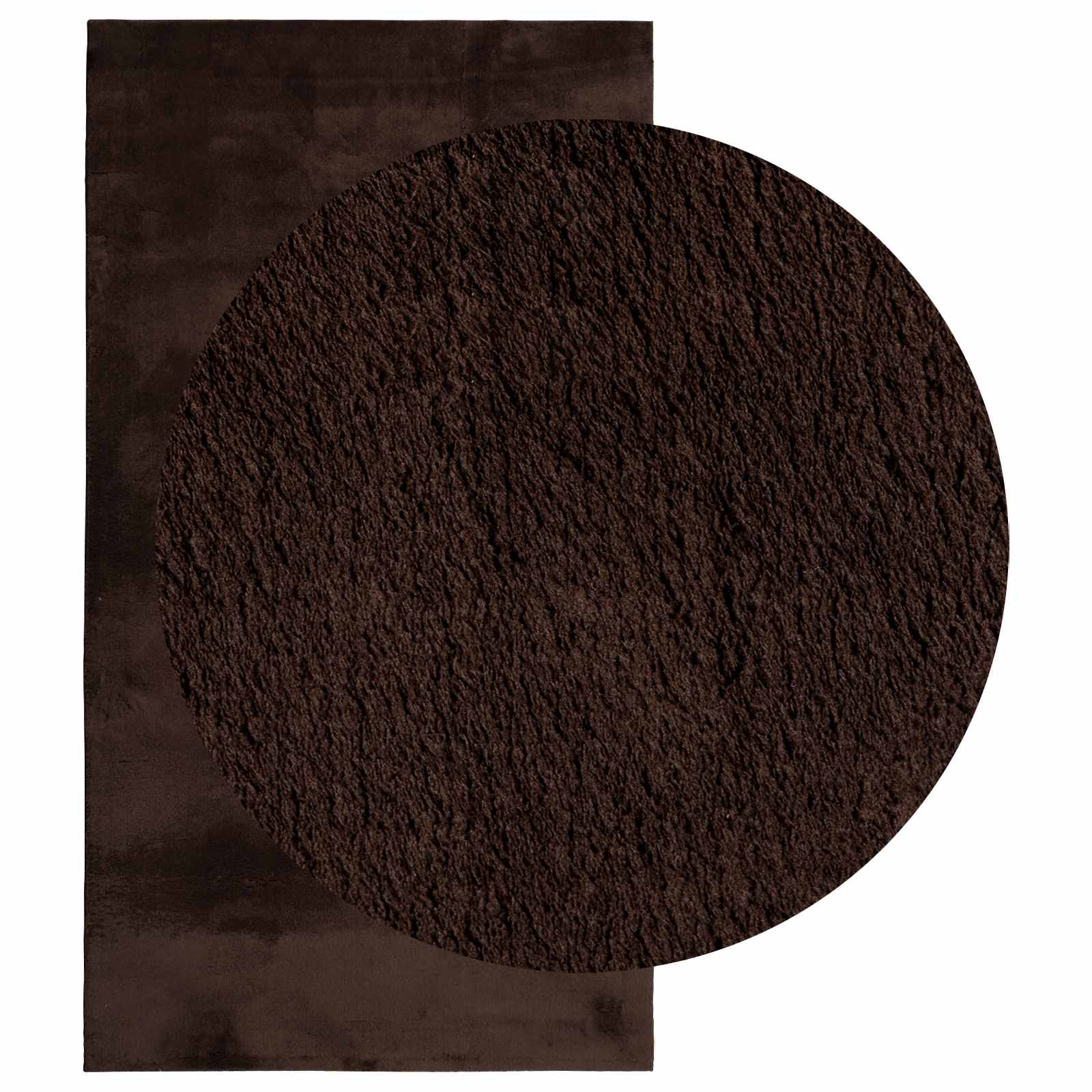 Vloerkleden Rechthoekig HUARTE Bruin 110 x 60 cm Polyester