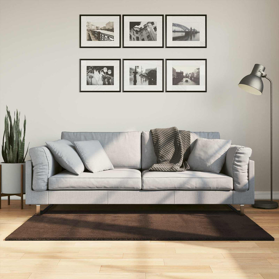 Medium pile zachte en wasbare tapijt HUARTE Bruin 150 x 80 cm