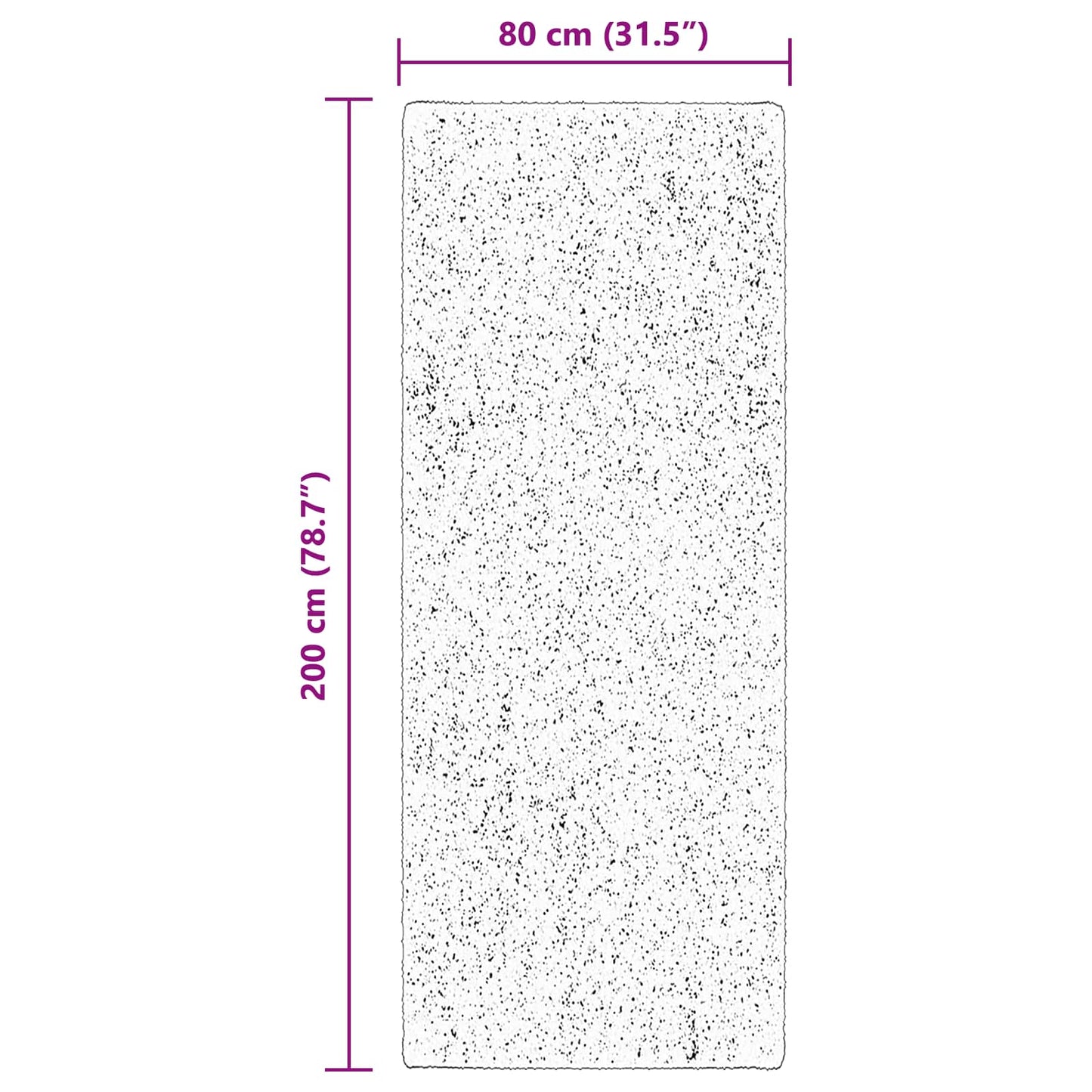 Vloerkleden Rechthoekig HUARTE Bruin 200 x 80 cm Polyester