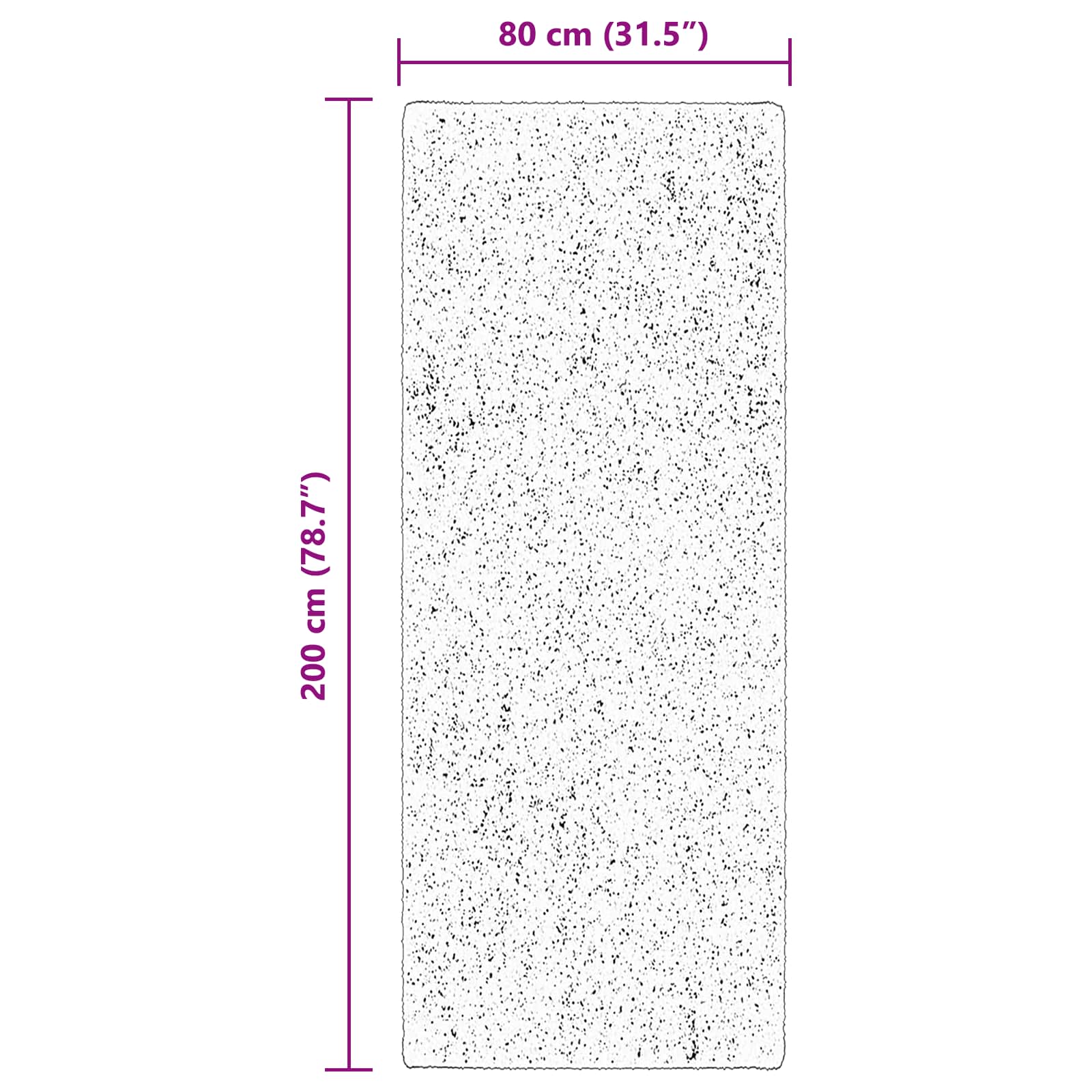 Vloerkleden Rechthoekig HUARTE Bruin 200 x 80 cm Polyester