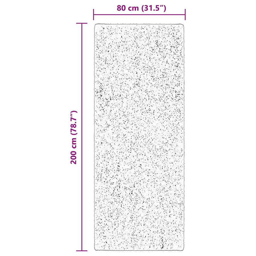 Vloerkleden Rechthoekig HUARTE Bruin 200 x 80 cm Polyester