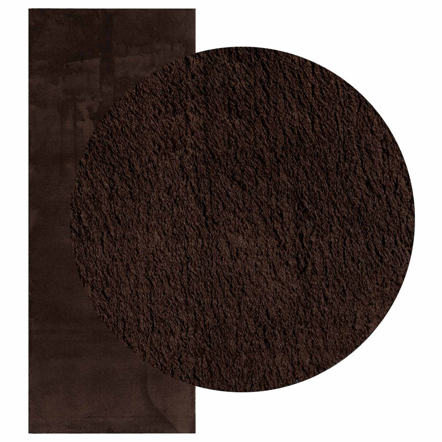 Vloerkleden Rechthoekig HUARTE Bruin 200 x 80 cm Polyester