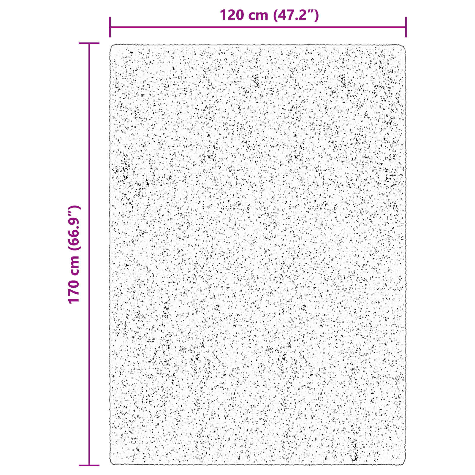 Vloerkleden Rechthoekig HUARTE Bruin 170 x 120 cm