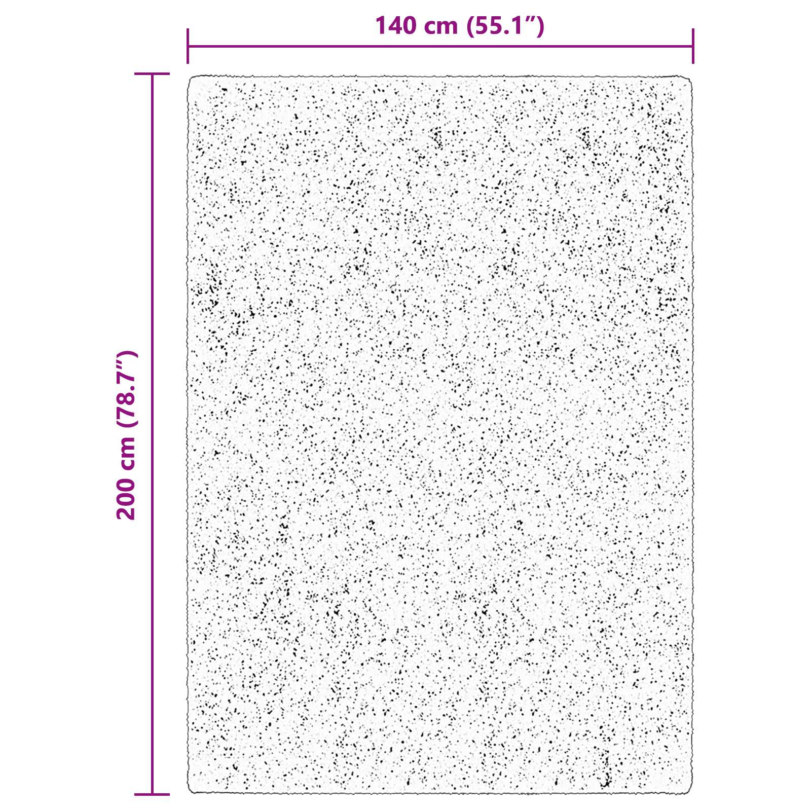 Vloerkleden Rechthoekig HUARTE Bruin 200 x 140 cm