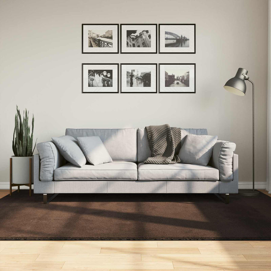 Vloerkleden Rechthoekig HUARTE Bruin 230 x 160 cm Polyester