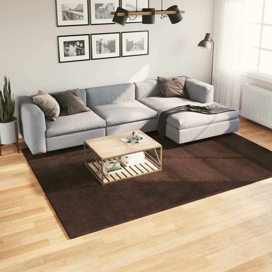 Vloerkleden Rechthoekig HUARTE Bruin 280 x 200 cm Polyester