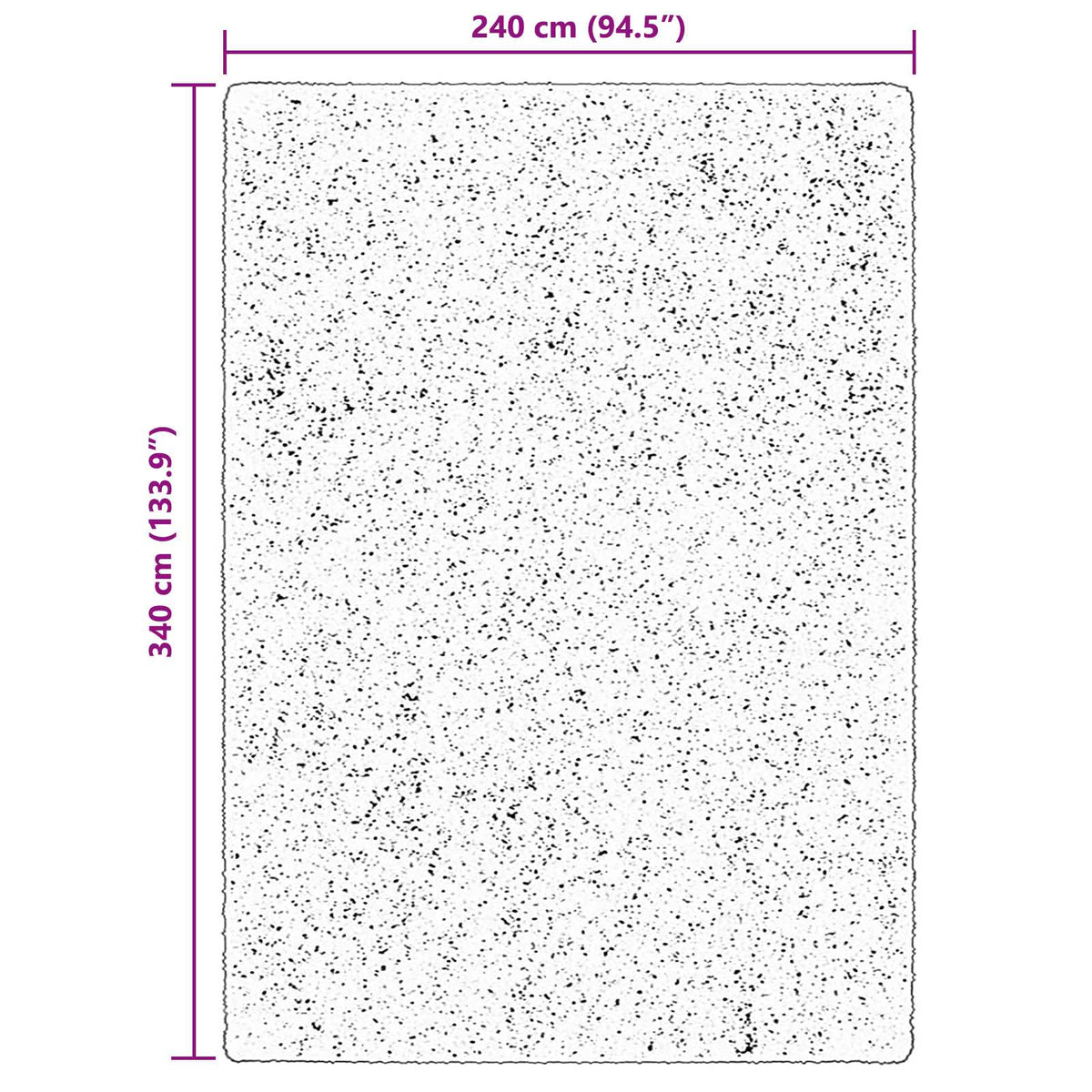 Medium pile zachte en wasbare tapijt HUARTE Bruin 340 x 240 cm