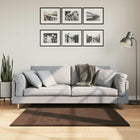 Rugs Square HUARTE Brown 120 x 120 cm Polyester
