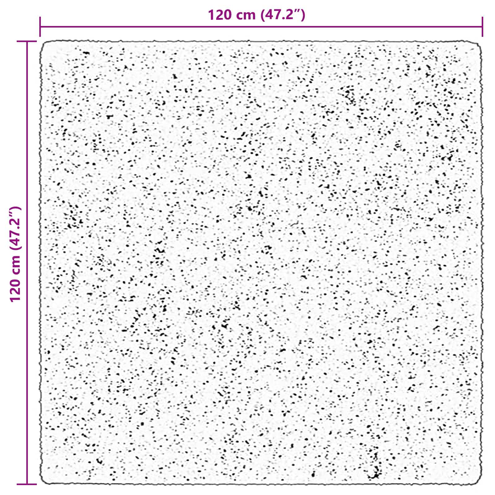 Vloerkleden Vierkant HUARTE Bruin 120 x 120 cm Polyester