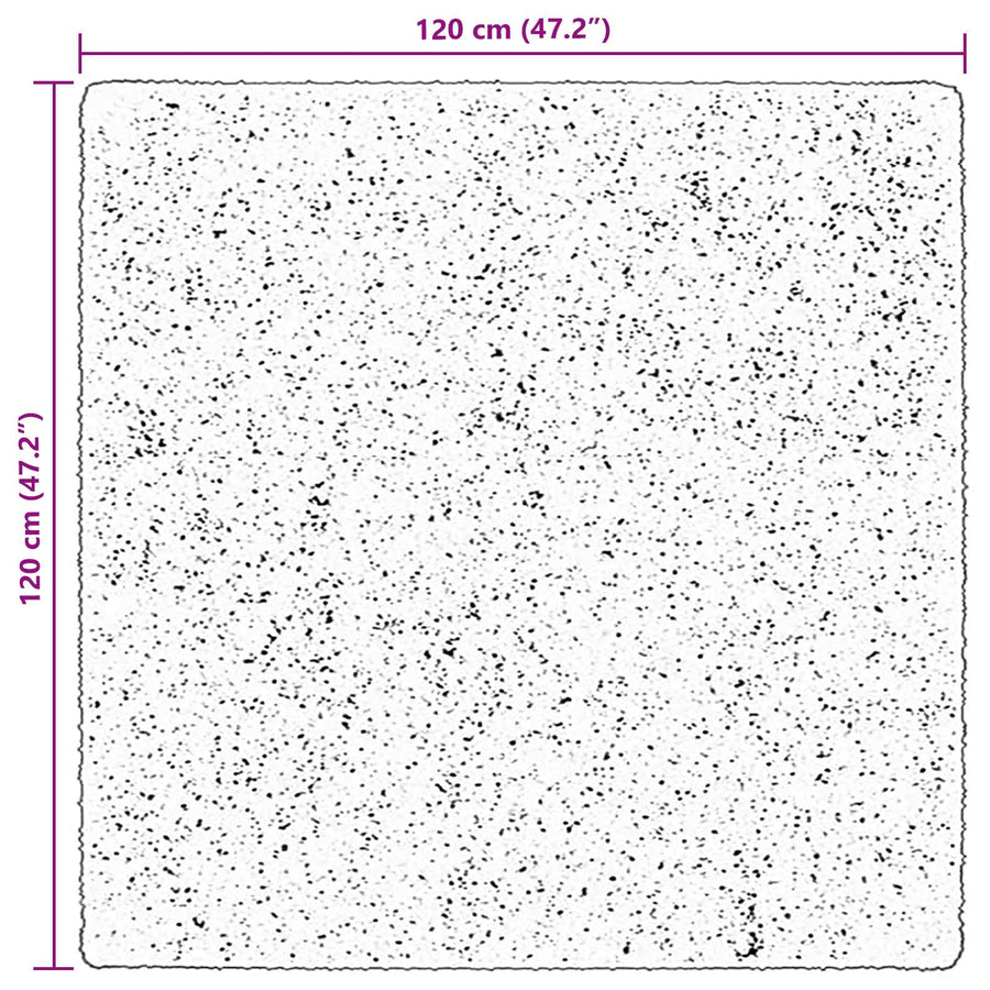 Vloerkleden Vierkant HUARTE Bruin 120 x 120 cm Polyester