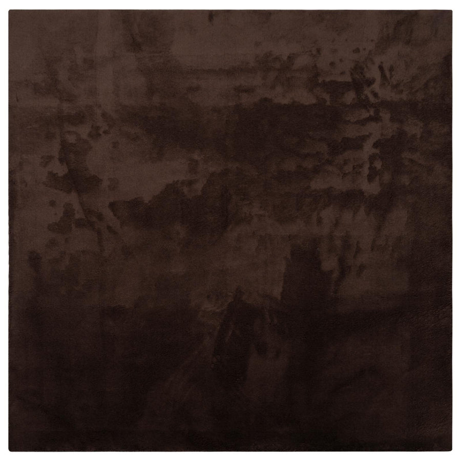 Vloerkleden Vierkant HUARTE Bruin 120 x 120 cm Polyester