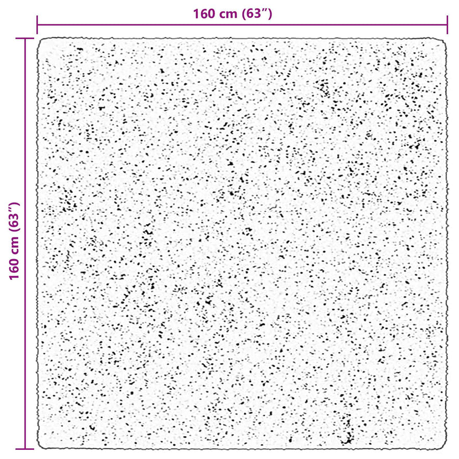 Vloerkleden Vierkant HUARTE Bruin 160 x 160 cm Polyester