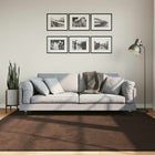 Vloerkleed vierkant 200x200 cm bruin polyester