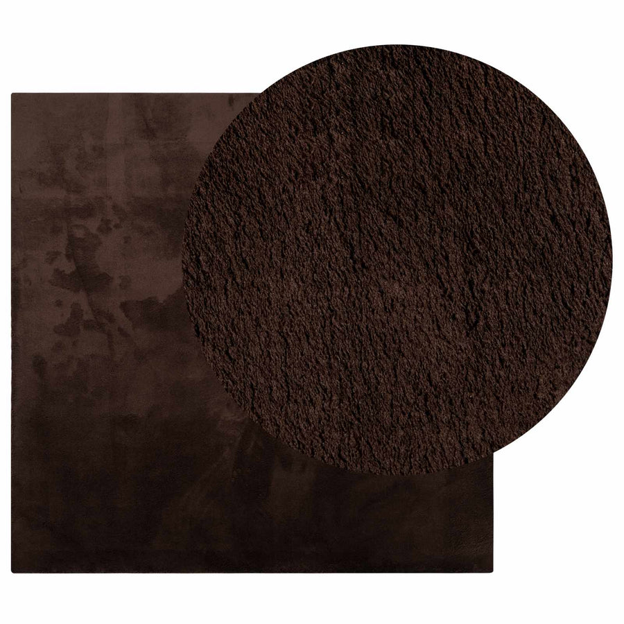 Vloerkleden Vierkant HUARTE Bruin 240 x 240 cm