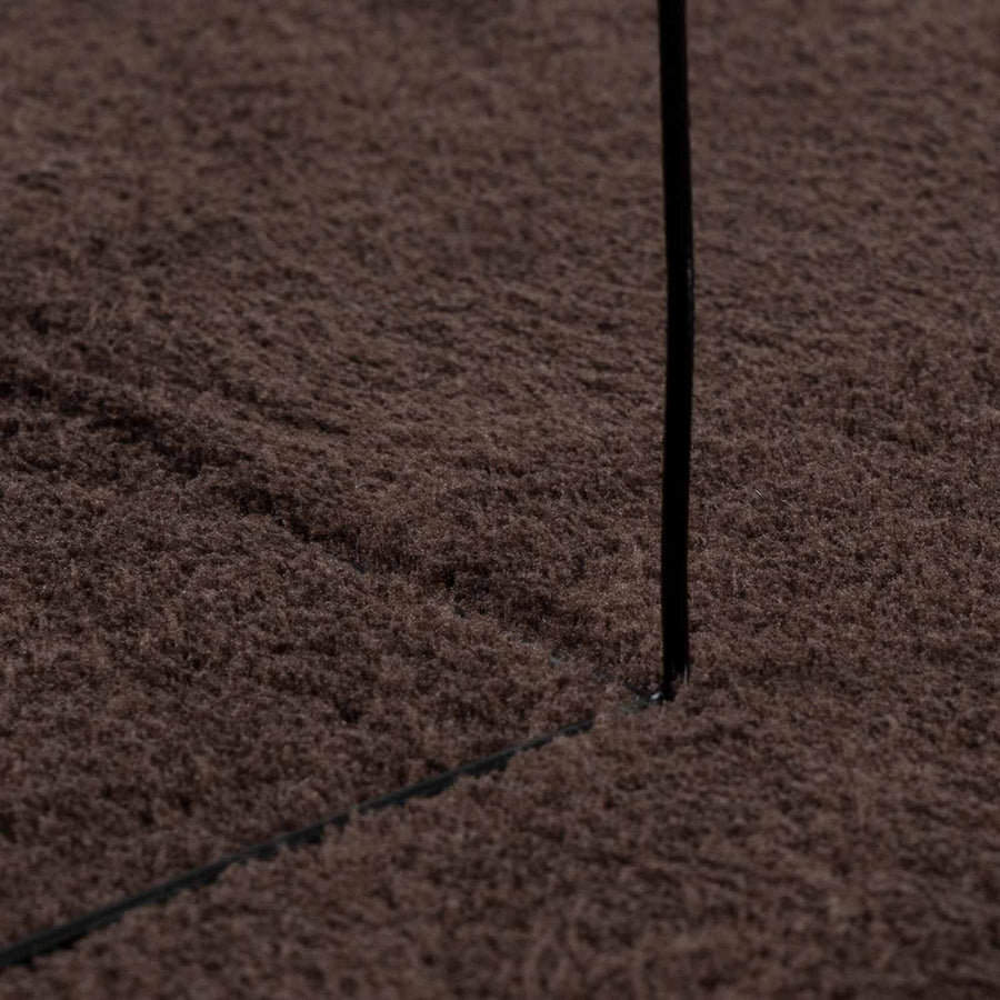 Vloerkleden Rond HUARTE Bruin Ø 100 CM Polyester