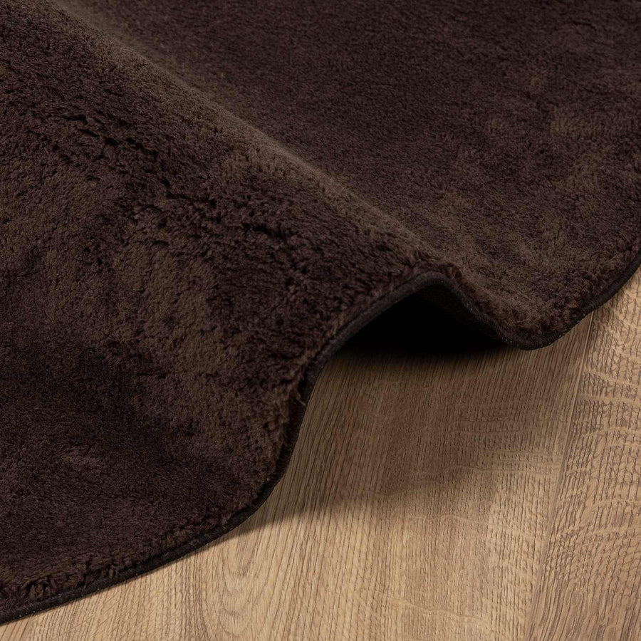 Vloerkleden Rond HUARTE Bruin Ø 120 CM