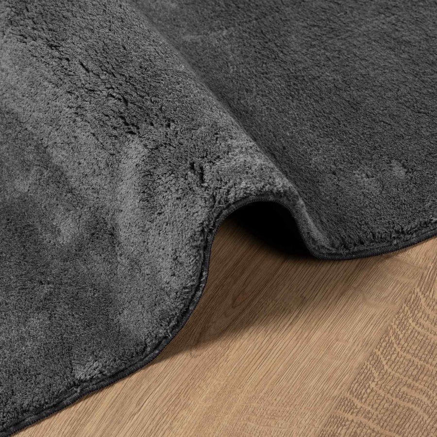 Vloerkleden Rechthoekig HUARTE Antraciet 400 x 80 cm Polyester