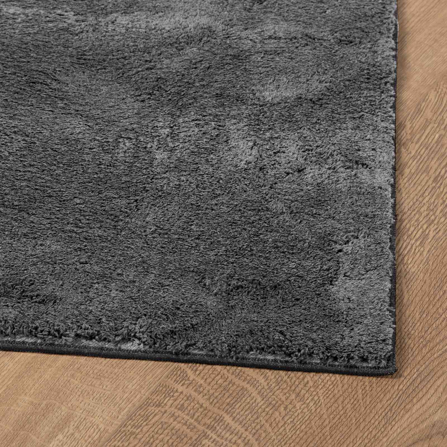 Vloerkleden Rechthoekig HUARTE Antraciet 400 x 80 cm Polyester