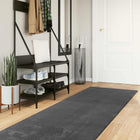 Vloerkleed HUARTE 500x80 cm antraciet polyester