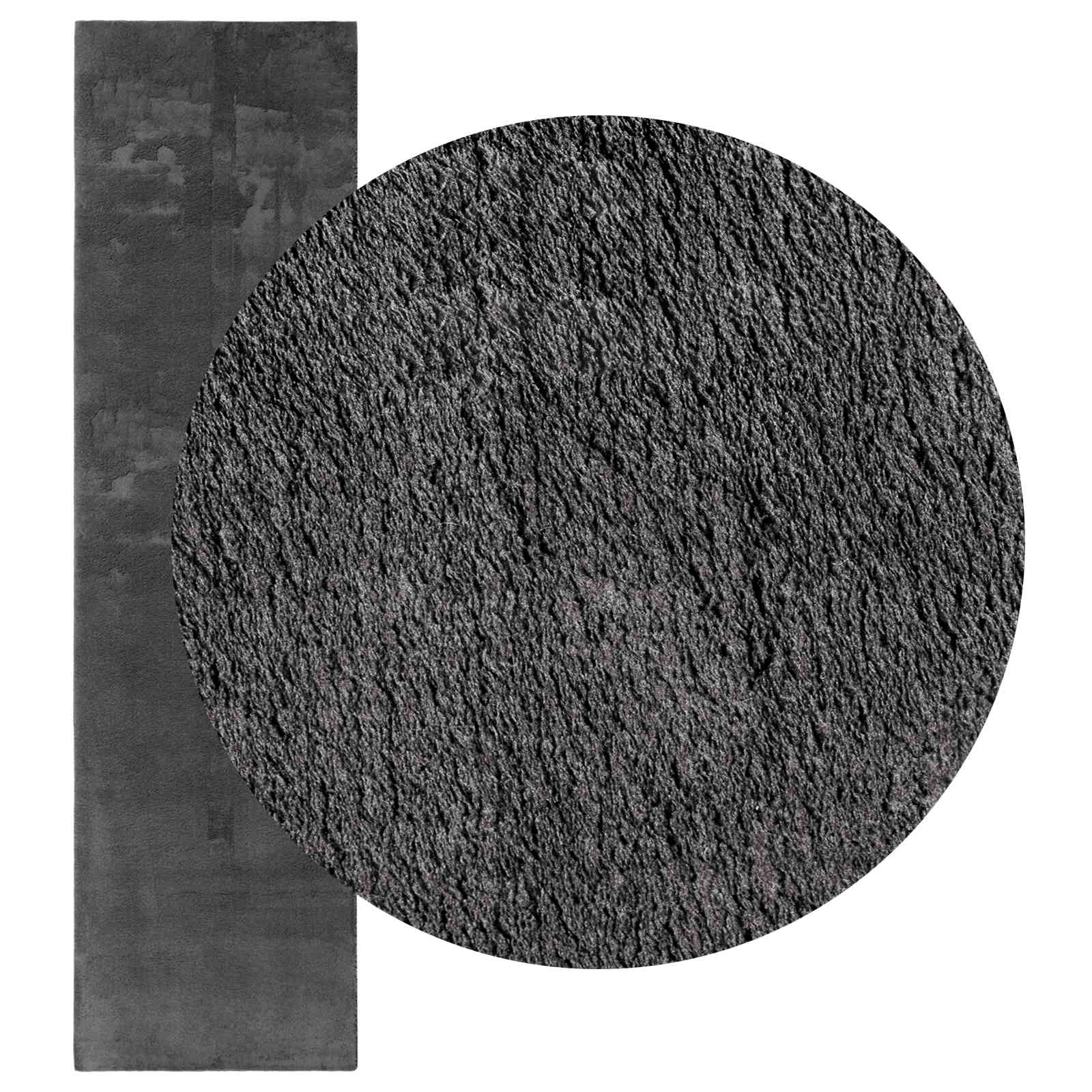 Vloerkleden Rechthoekig HUARTE Antraciet 500 x 80 cm Polyester