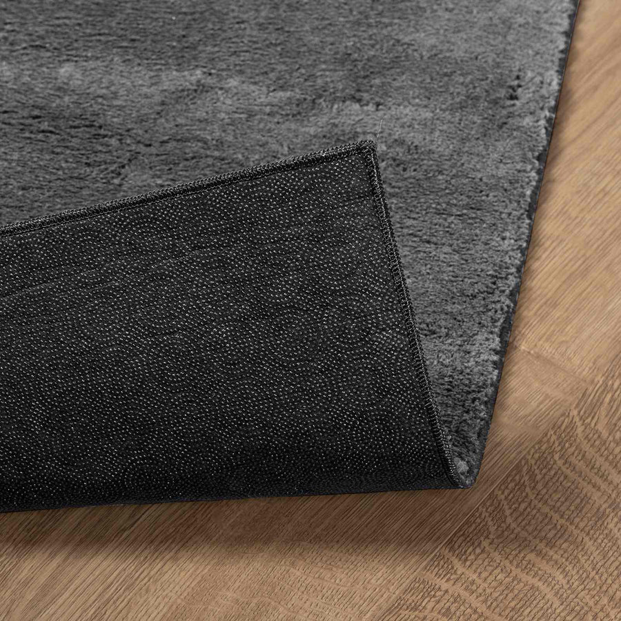 Vloerkleden Rechthoekig HUARTE Antraciet 1000 x 80 cm Polyester