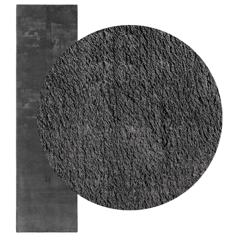 Vloerkleden Rechthoekig HUARTE Antraciet 1000 x 80 cm Polyester