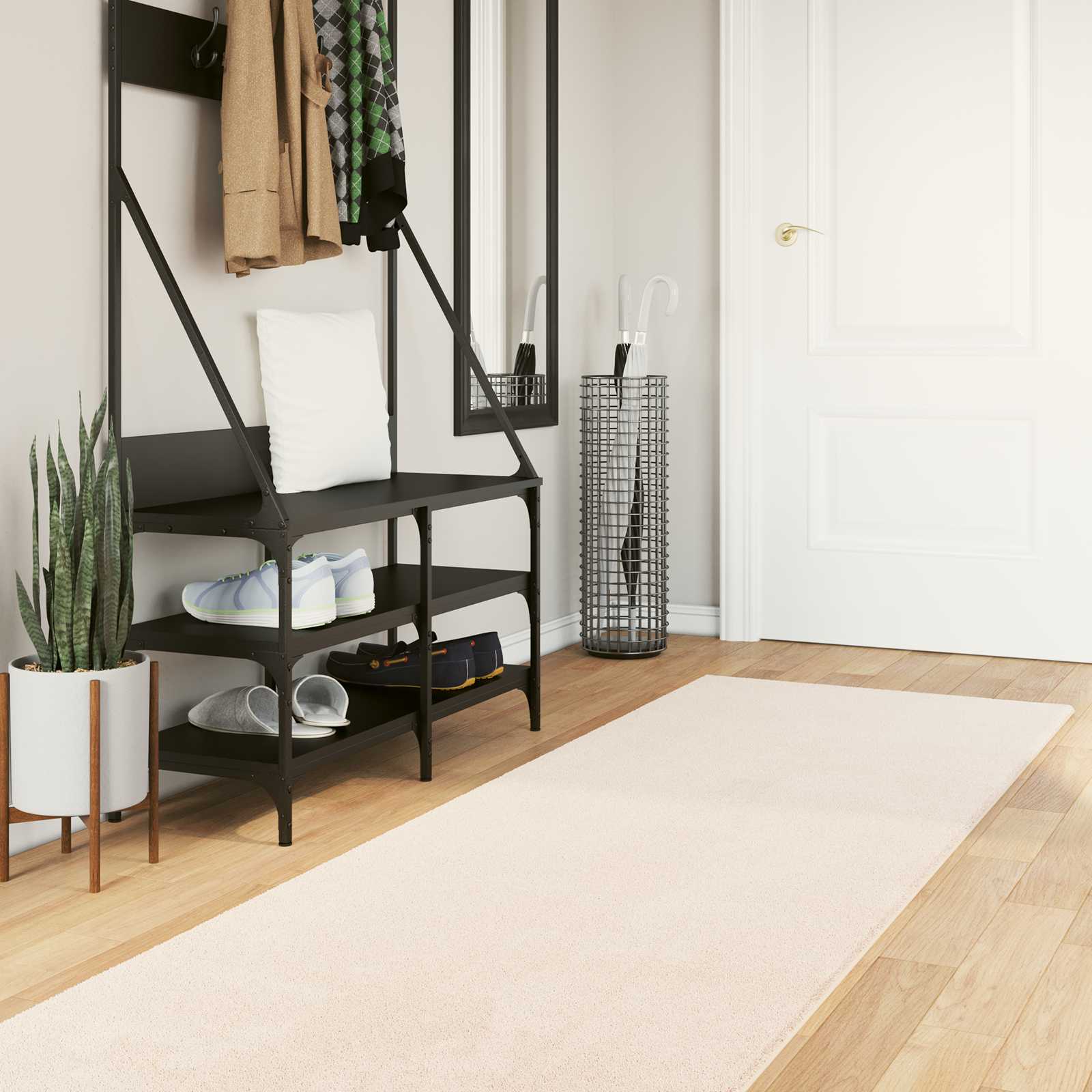 Vloerkleden Rechthoekig HUARTE Beige 750 x 80 cm Polyester