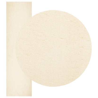 Vloerkleden Rechthoekig HUARTE Crème 750 x 80 cm Polyester