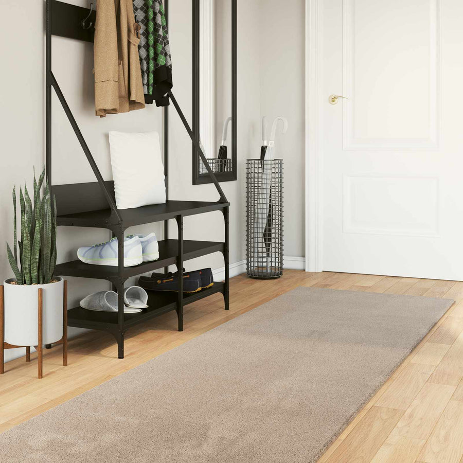 Vloerkleden Rechthoekig HUARTE Zand 400 x 80 cm Polyester