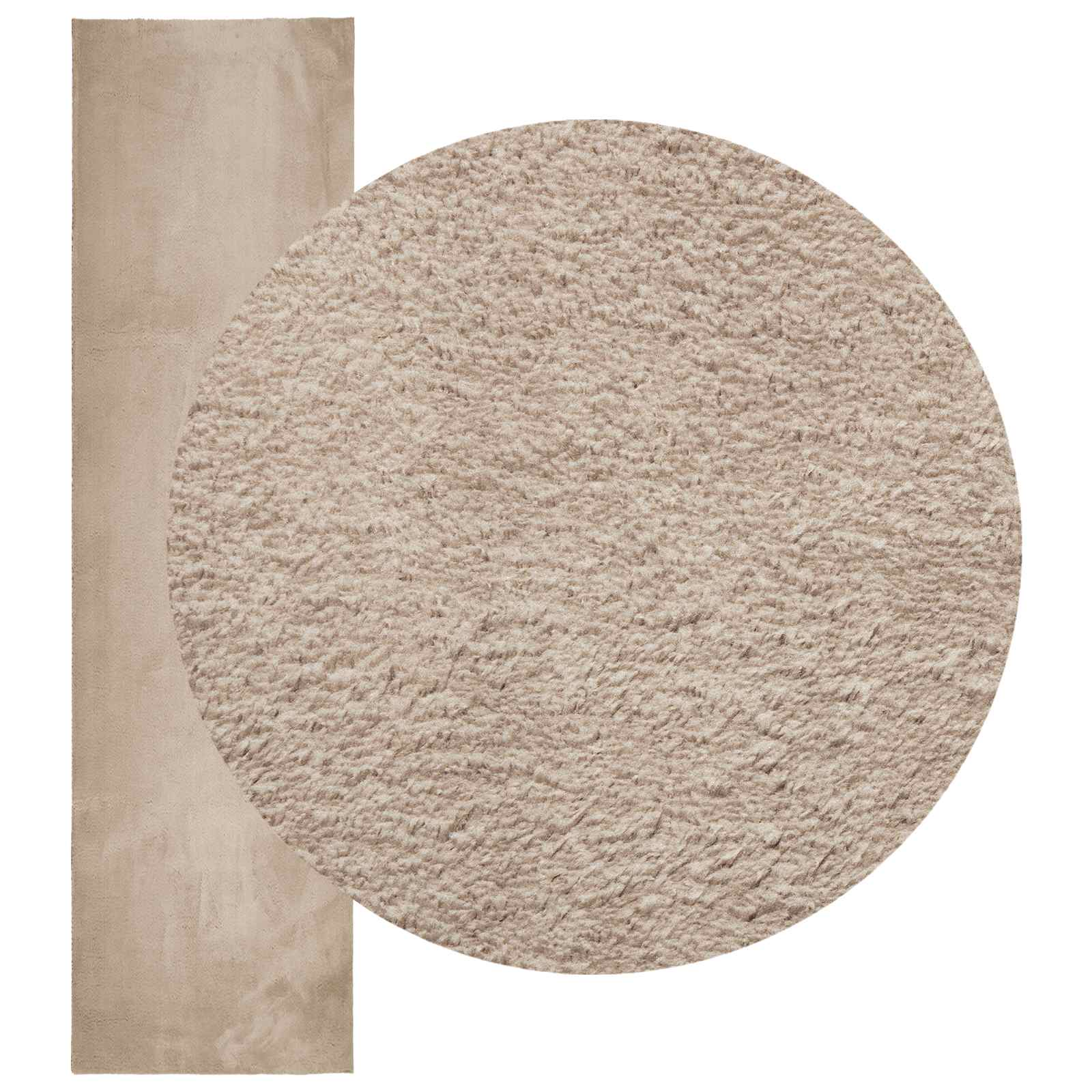 Medium pile zachte en wasbare tapijt HUARTE Zand 1000 x 80 cm