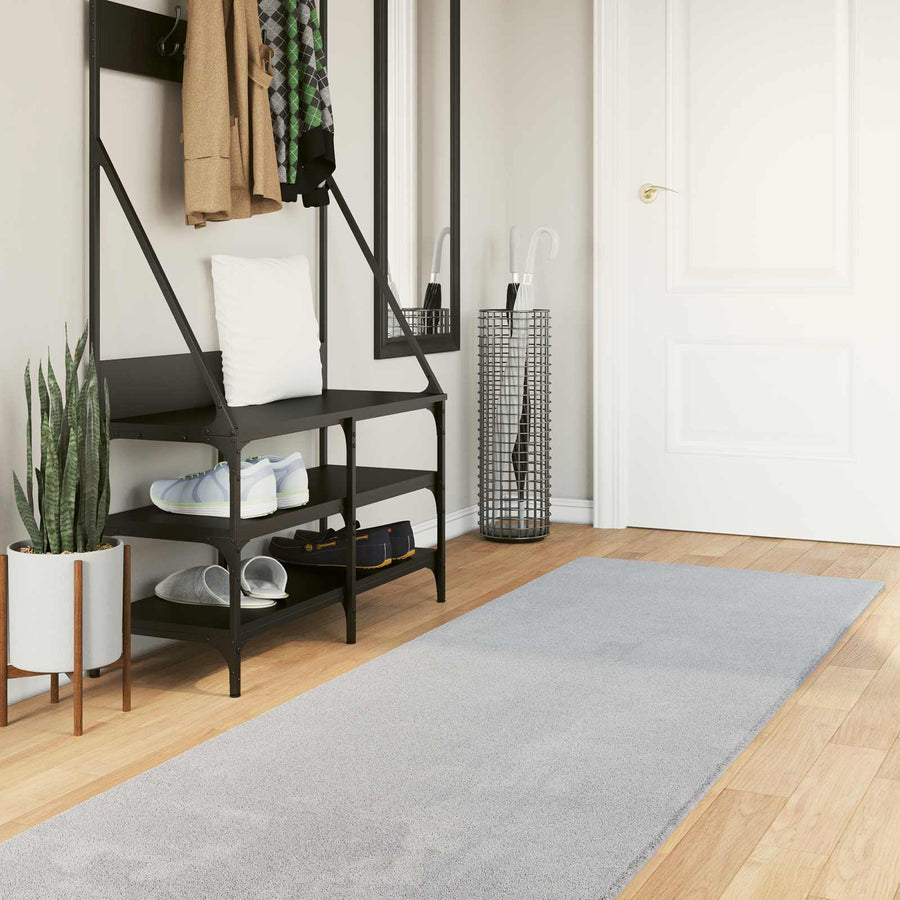 Medium pile zachte en wasbare tapijt HUARTE Grijs 750 x 80 cm