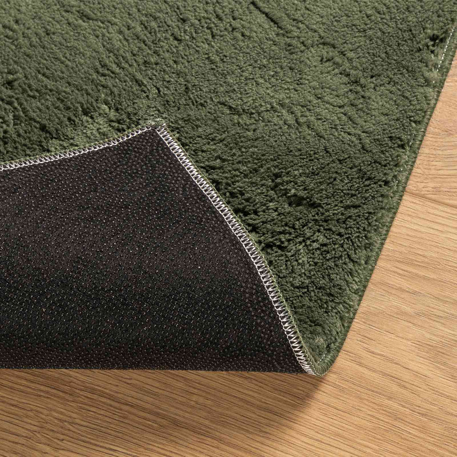 Medium pile zachte en wasbare tapijt HUARTE Bosgroen Polyester