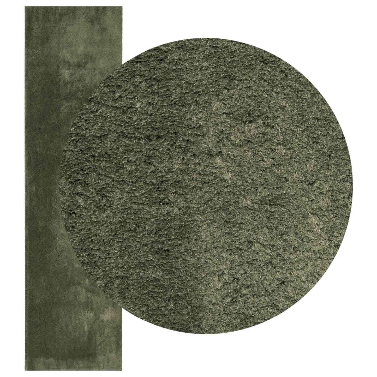 Medium pile zachte en wasbare tapijt HUARTE Bosgroen Polyester